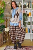 Zeta Otto Argyle Tank Mocha Marl